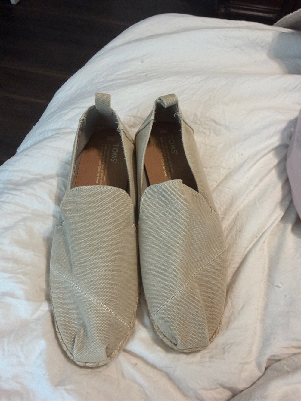 Toms Women's Canvas Slip-On Espadrilles — Light Beige